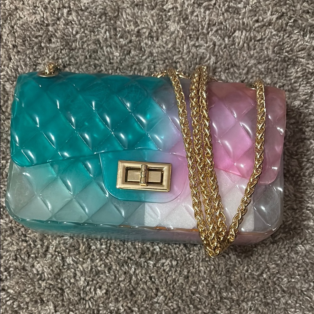 Multicolor Quilted Chain Bag